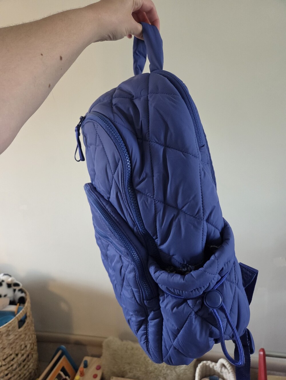 Vera Bradley Bancroft Backpack - Deep Ultramarine Quilted Back To School - Picture 5 of 12